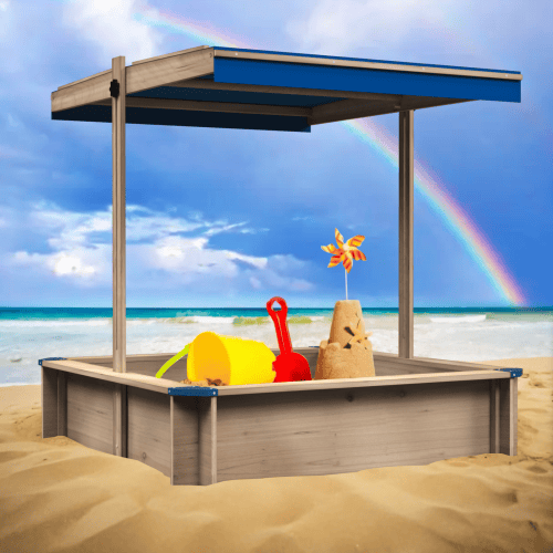 Sandpit For Kids Wooden Playset Beach Terrace Outdoor Backyard - Upgraded Retractable, Natural Colors Sandpit For Kids Wooden Playset Beach Terrace Outdoor Backyard - Upgraded Retractable, Natural Colors