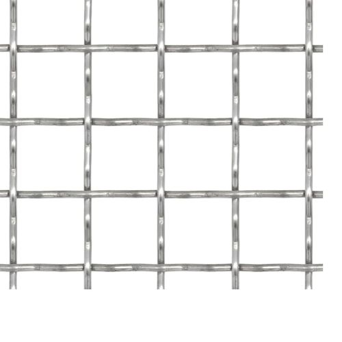 vidaXL Crimped Garden Wire Fence Stainless Steel 100x85 cm 11x11x2 mm