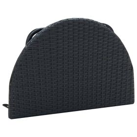vidaXL Balcony Table 60x60x32 cm Black Poly Rattan
